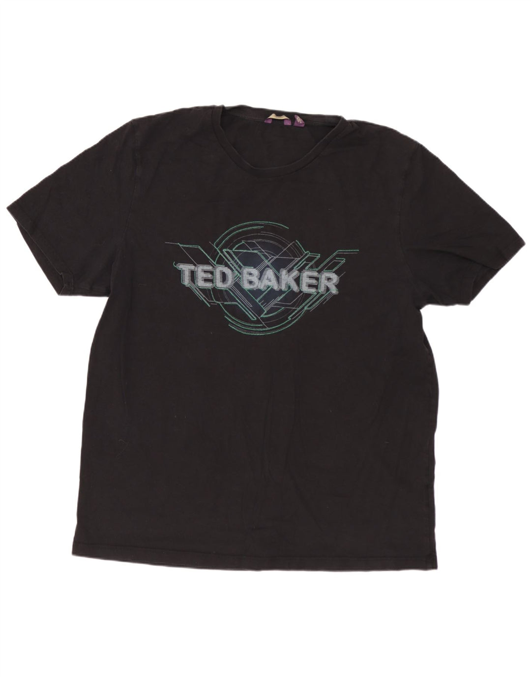 Camiseta gráfica masculina TED BAKER tamanho superior 6 2XL preta