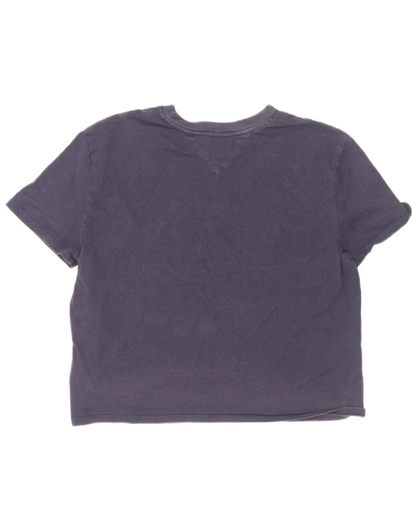 Camiseta feminina Tommy Hilfiger Crop Graphic UK 18 XL algodão azul marinho