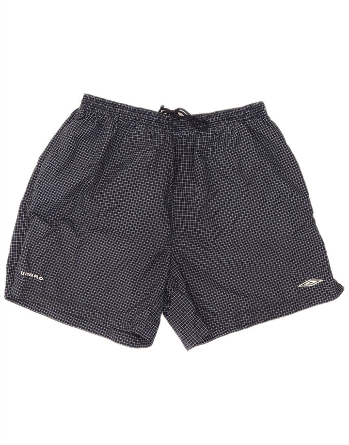 Shorts esportivo masculino Umbro 2XL azul marinho xadrez nylon