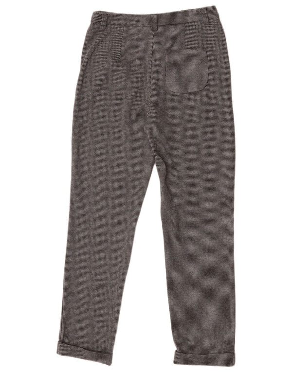 Calça casual feminina de cintura alta White Stuff UK 10 pequena W26 L28 cinza