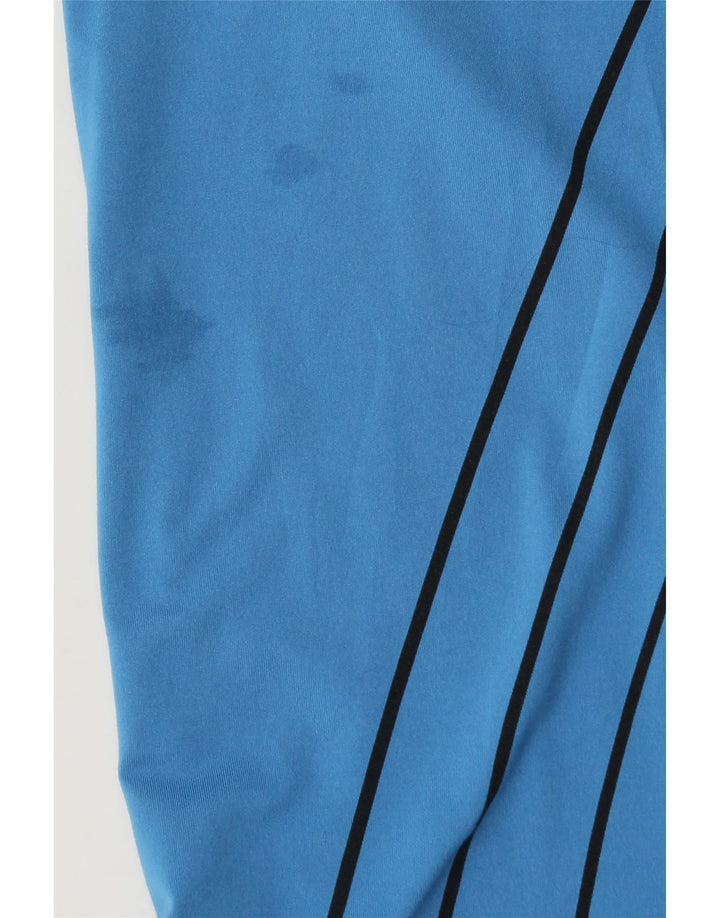 Camiseta masculina Izod Top grande poliéster listrado azul