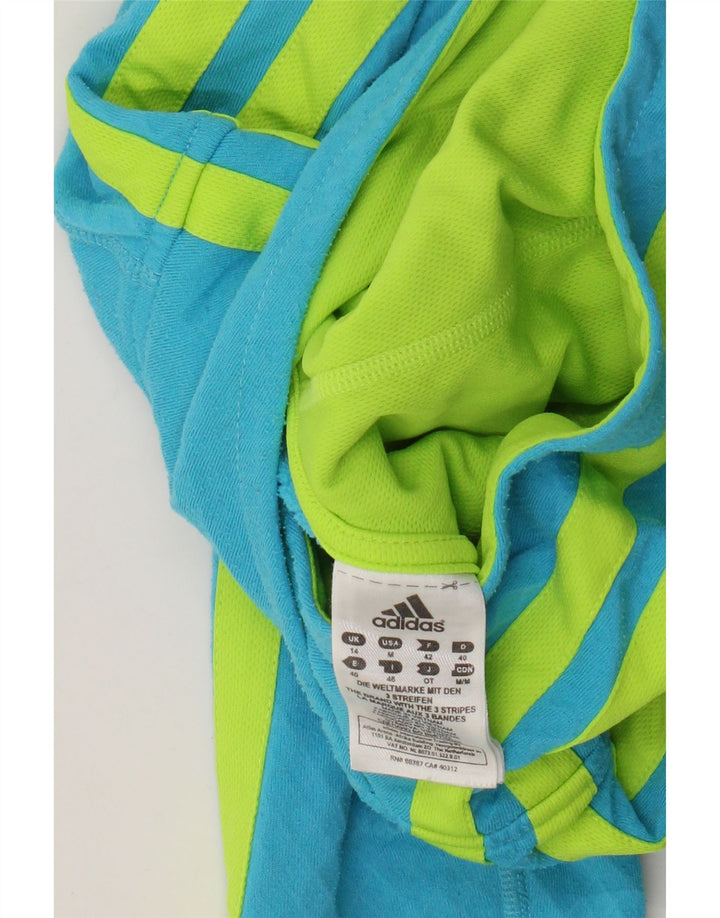 Adidas Womens Hoodie Jumper UK 14 Médio Azul Poliéster