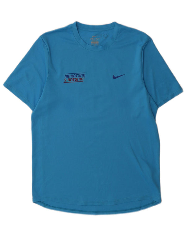 Camiseta Nike Masculina Dri Fit Graphic Top Pequeno Azul