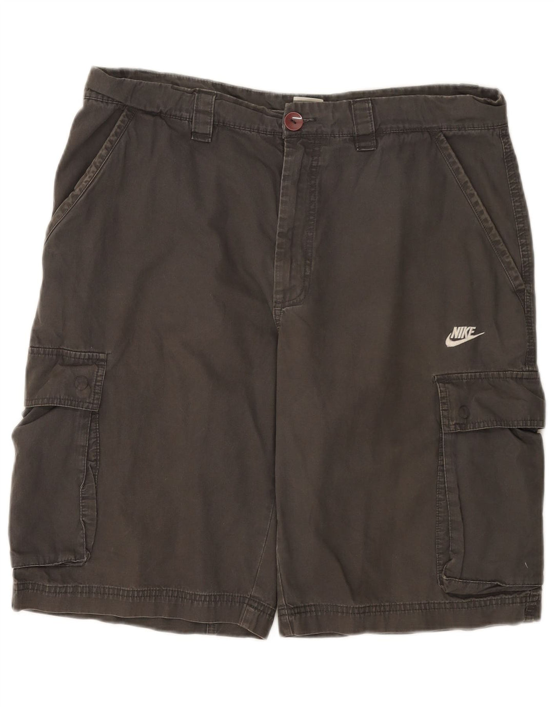 Nike Mens Cargo Shorts Grande W36 Cinza Algodão