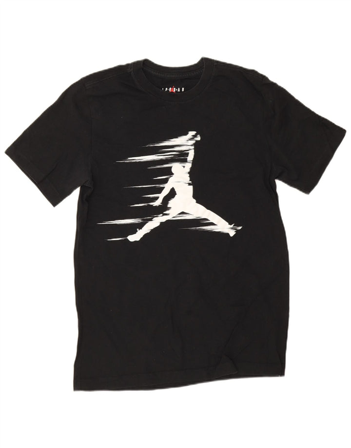 Jordan Camiseta masculina gráfica top pequeno algodão preto