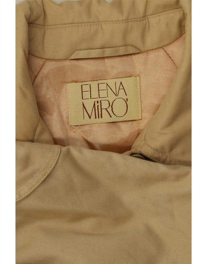 Sobretudo feminino ELENA MIRO grande tamanho UK 16 grande algodão bege