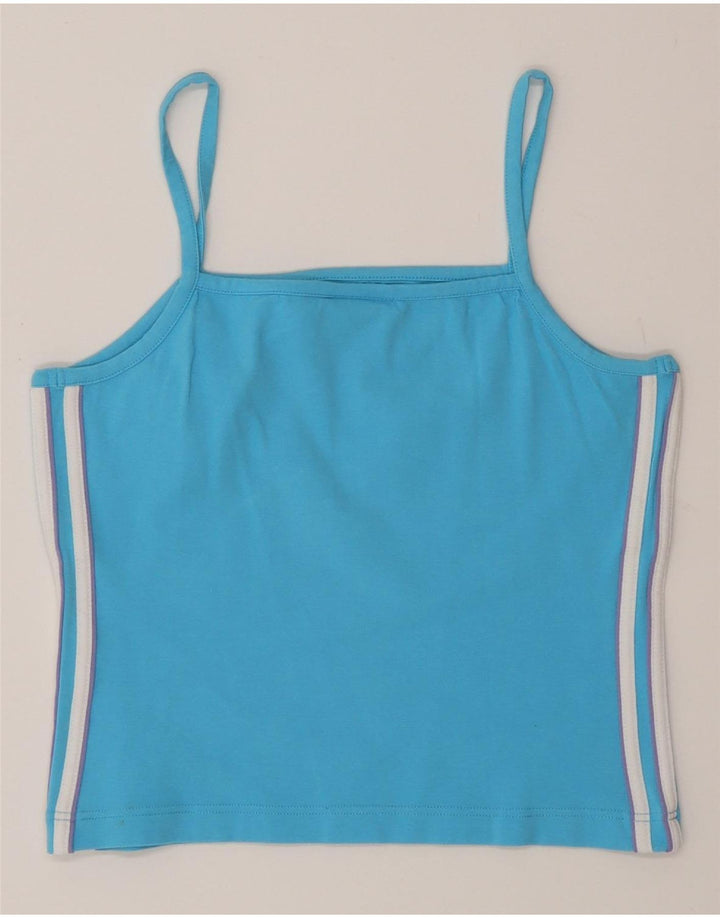 Adidas Womens Crop Cami Top UK 12 Médio Azul