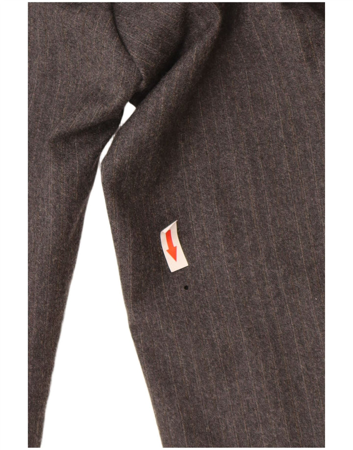 Valentino Masculino 3 Botões 2 Peças Terno IT 48 Médio W32 L29 Riscas Cinza