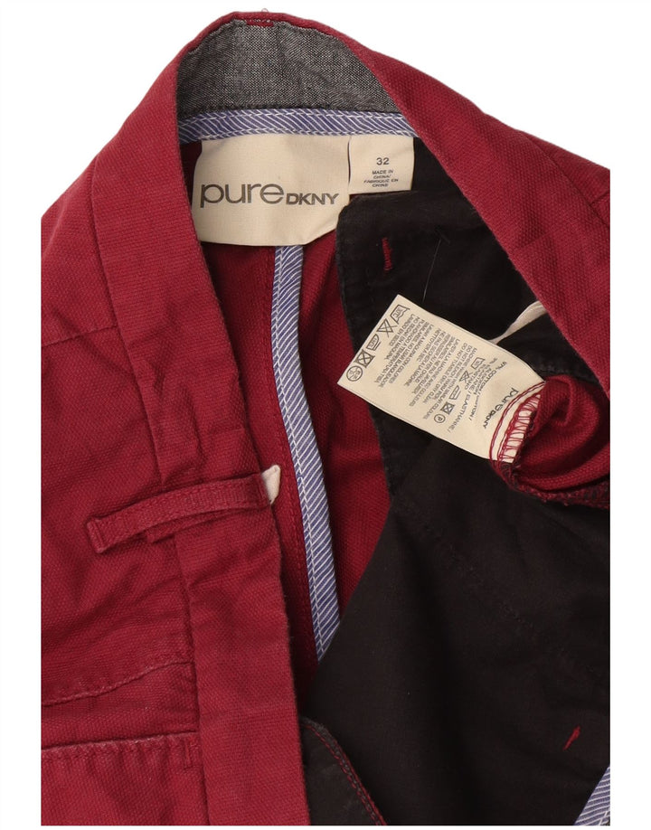Dkny Mens Cargo Shorts W32 Médio Algodão Vermelho