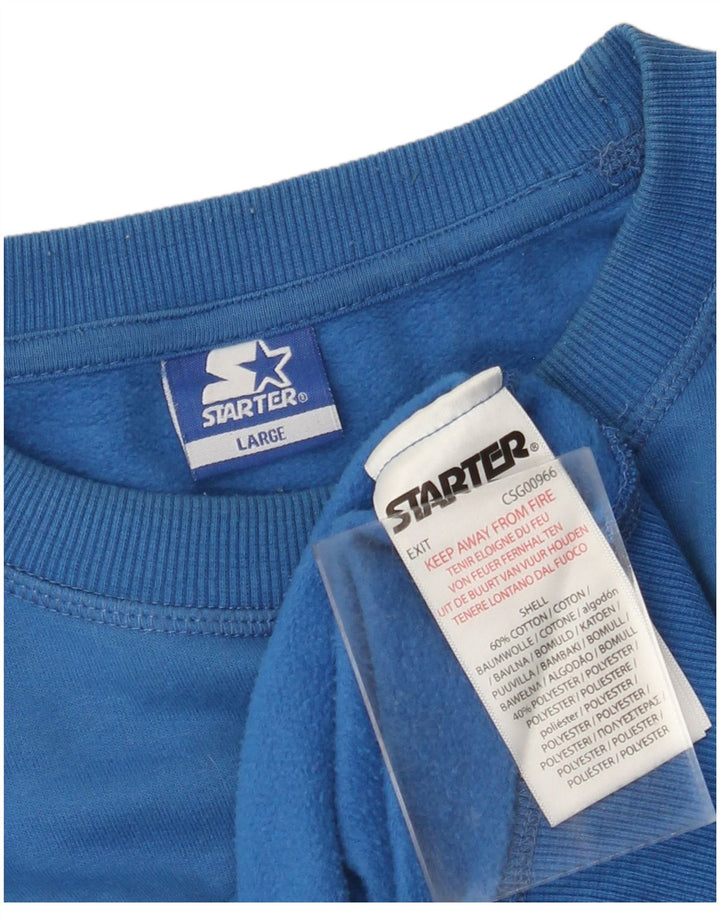 STARTER moletom masculino gráfico jumper grande algodão azul