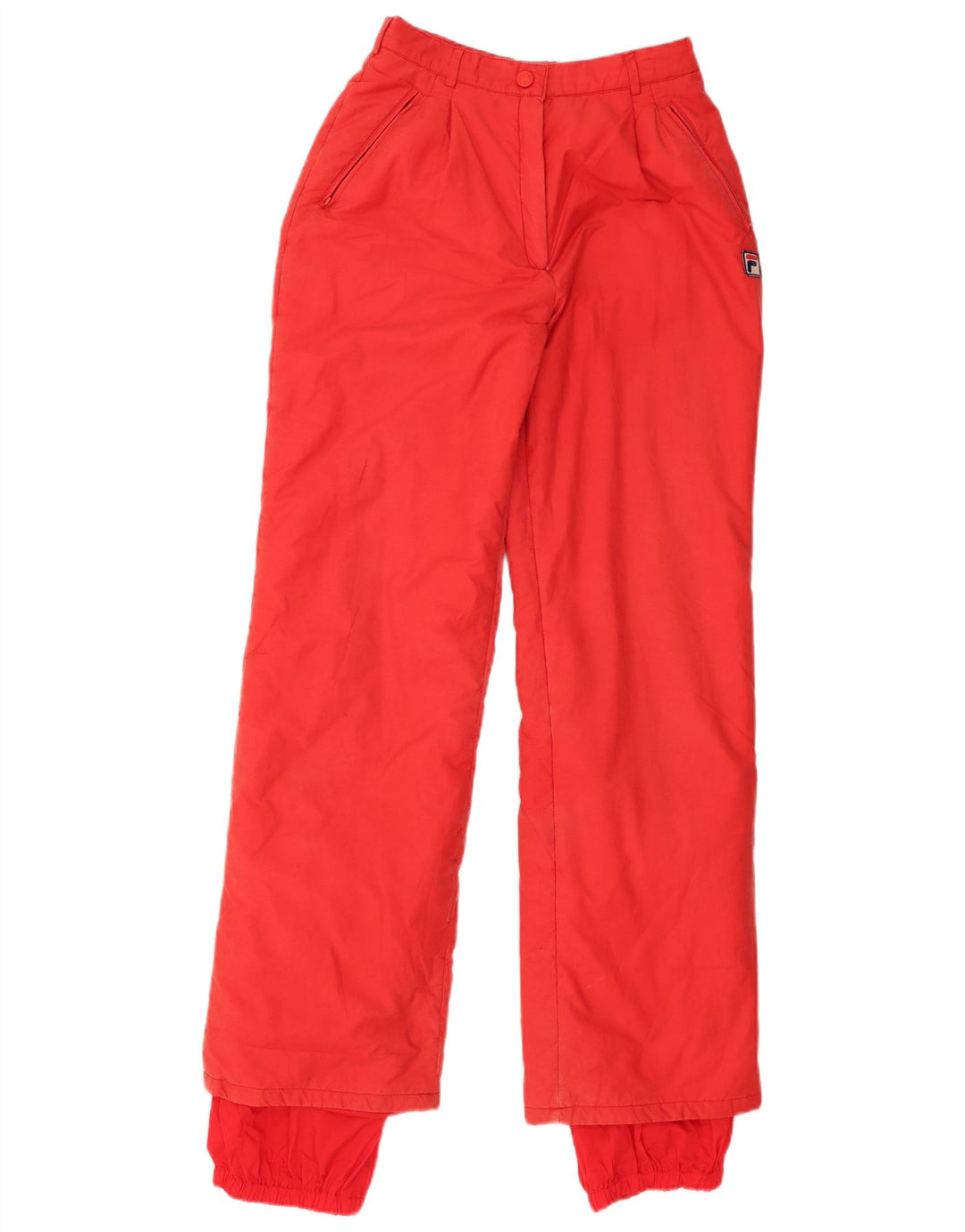 Calças de esqui femininas Fila UK 8 pequenas algodão vermelho