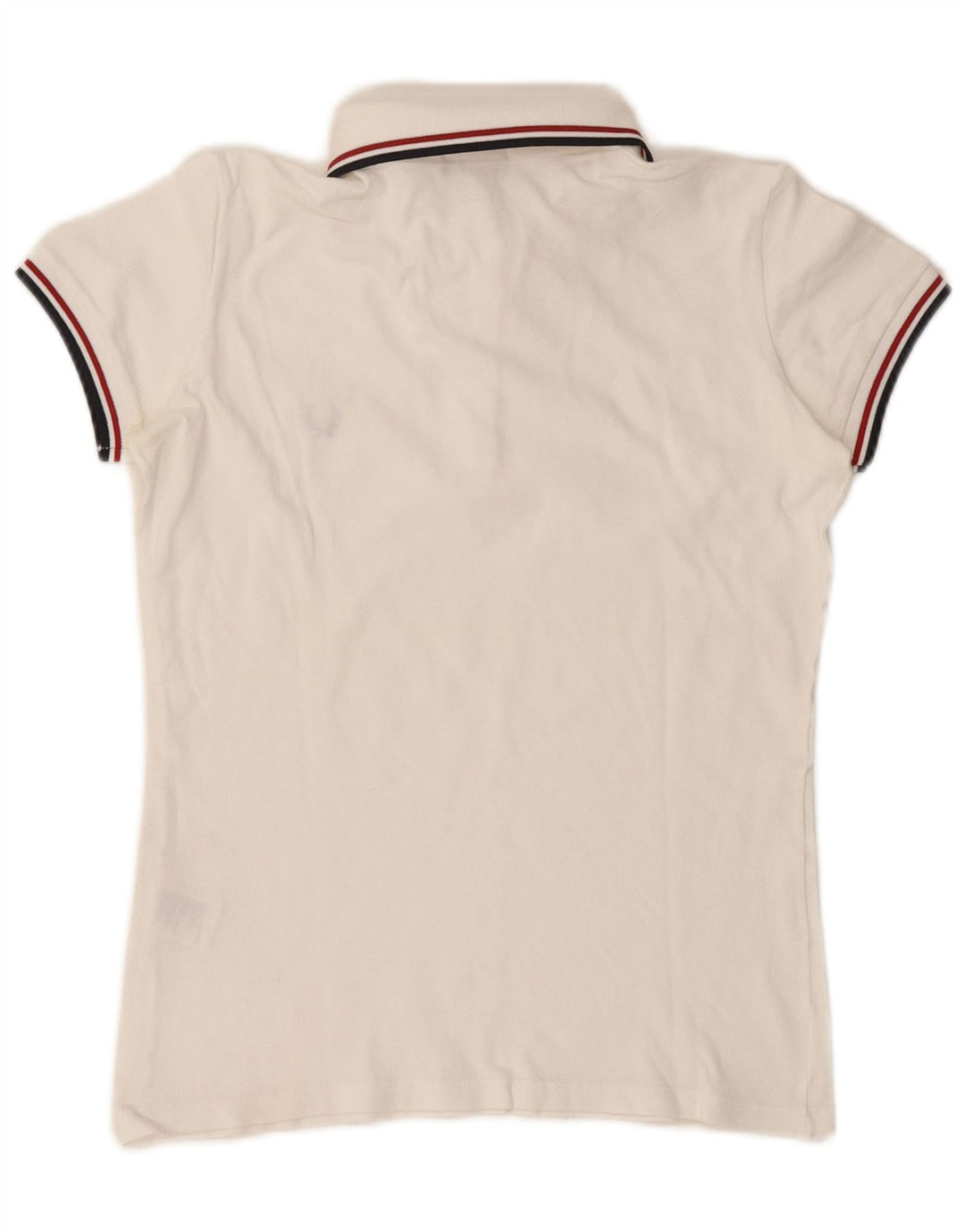 Camisa pólo feminina Fred Perry Reino Unido 14 algodão branco médio