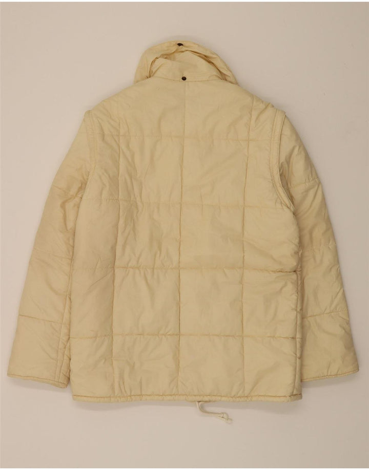 VINTAGE Mens Padded Jacket IT 50 Large Beige Polyester Vintage Vintage and Second-Hand Vintage from Messina Hembry 