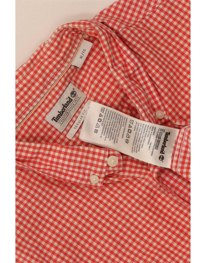 Camisa masculina Timberland XL Red Gingham Cotton