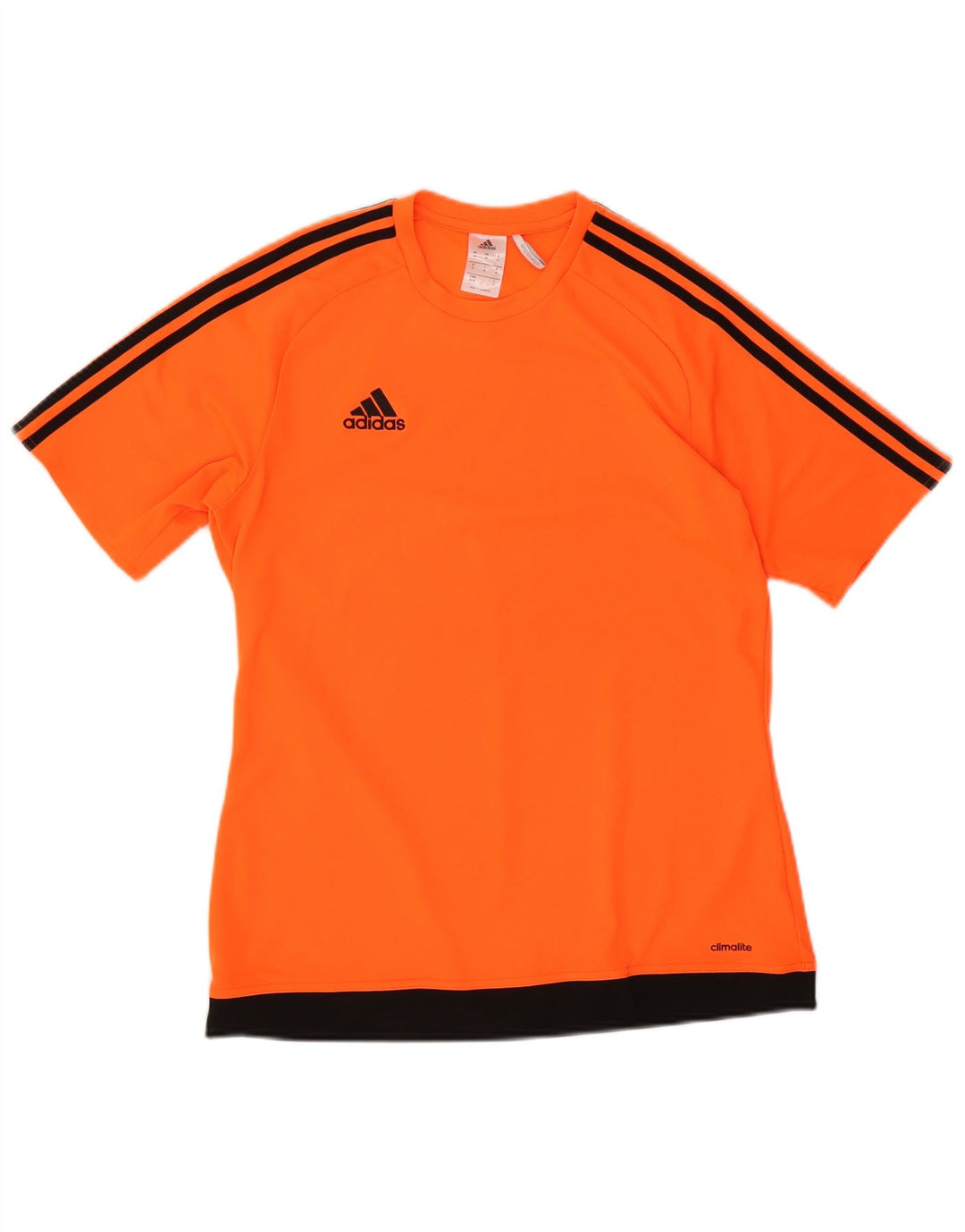 Adidas Masculino Climalite Camiseta Top Médio Laranja Colorblock