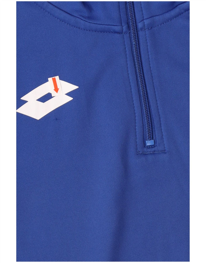 Lotto moletom masculino com zíper e gola grande azul