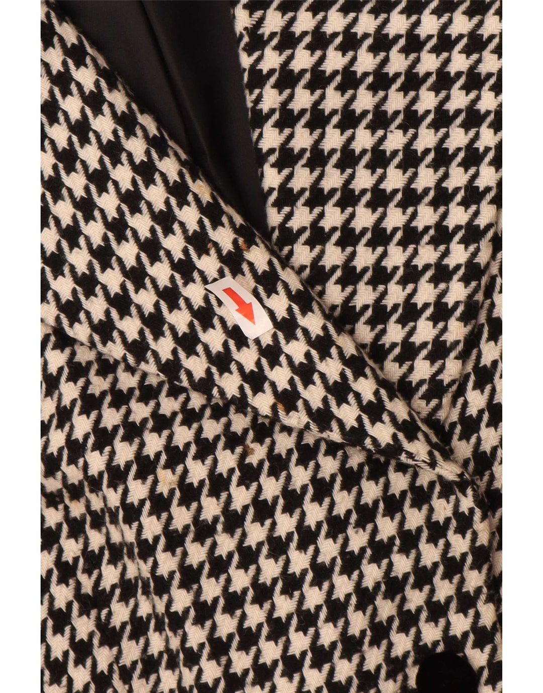 Jaqueta blazer feminina vintage com 3 botões EU 44 XL preto Houndstooth