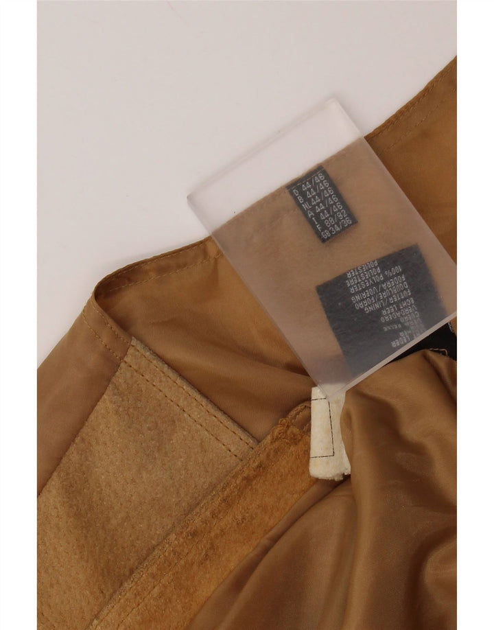 Colete masculino de camurça VINTAGE IT 44 XS couro marrom