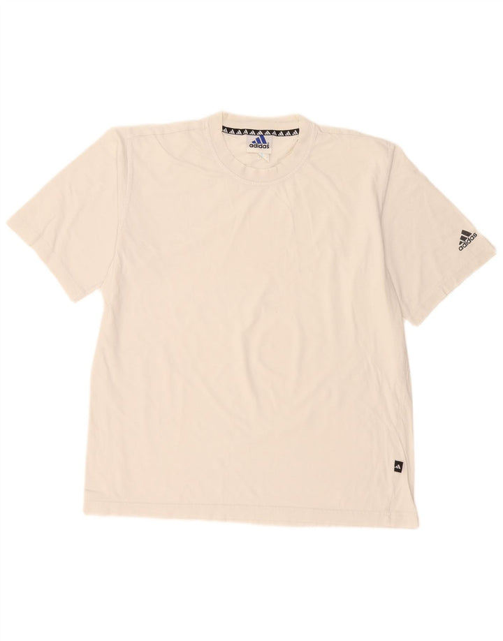 Adidas Mens Camiseta Top Médio Branco