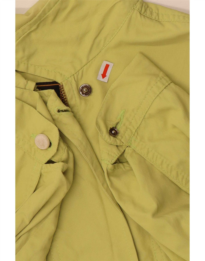 Trussardi Jeans Jaqueta bomber feminina oversized IT 44 poliamida verde médio
