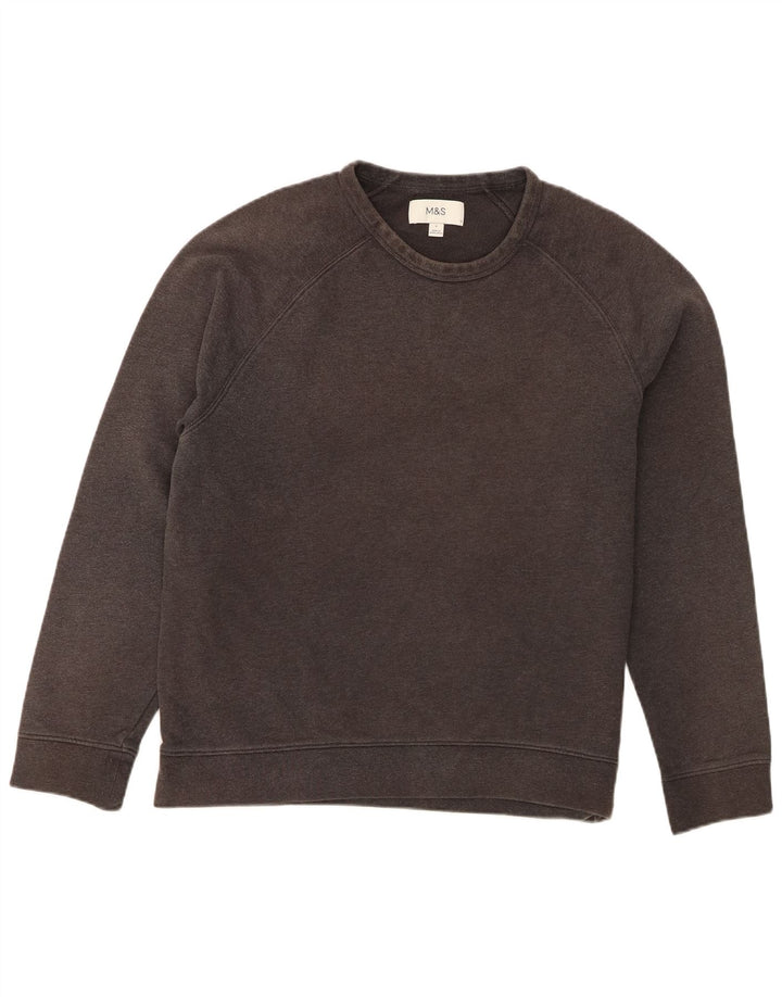 Suéter masculino Marks & Spencer grande algodão cinza
