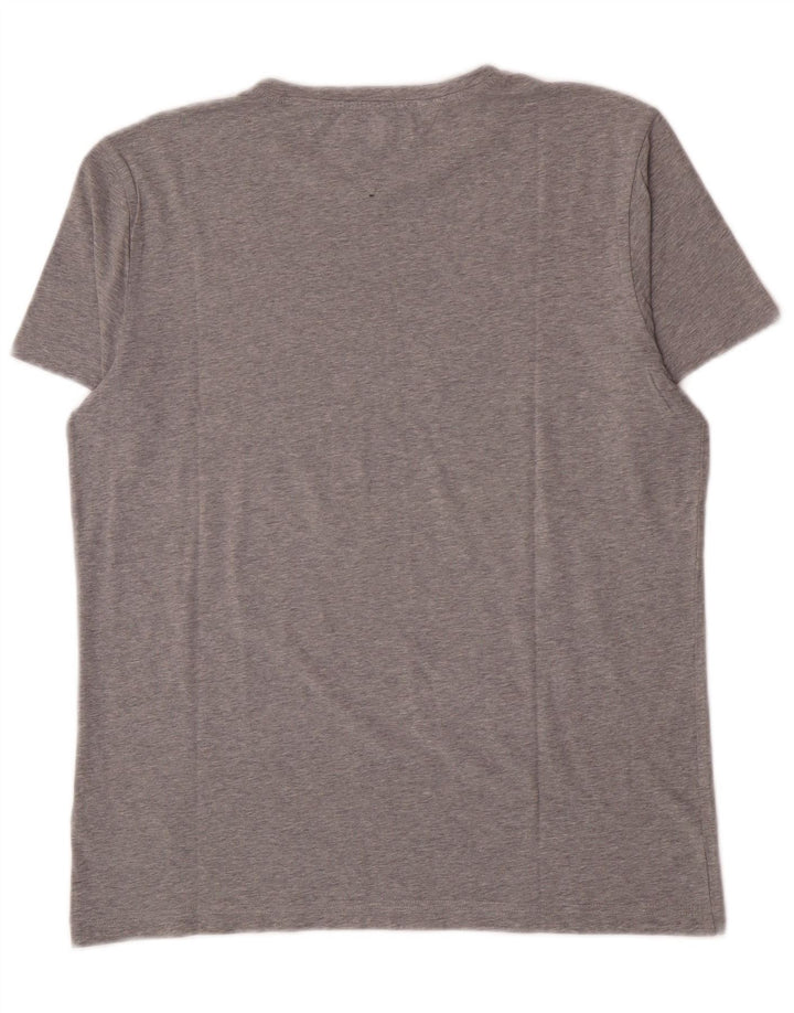Tommy Hilfiger Camiseta masculina grande algodão cinza
