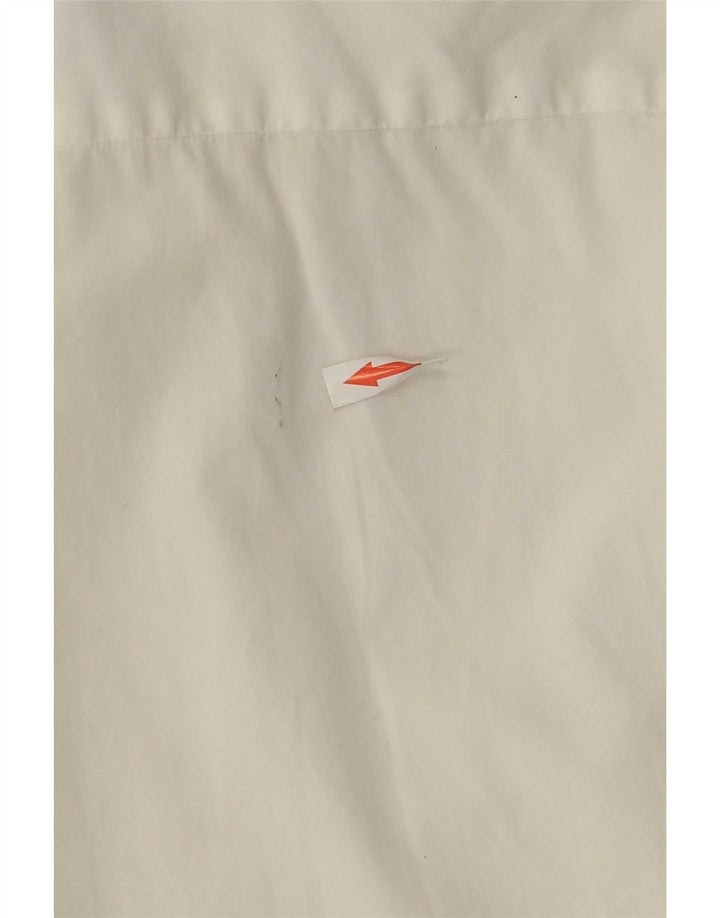 Lacoste camisa masculina de manga curta tamanho 42 grande algodão branco