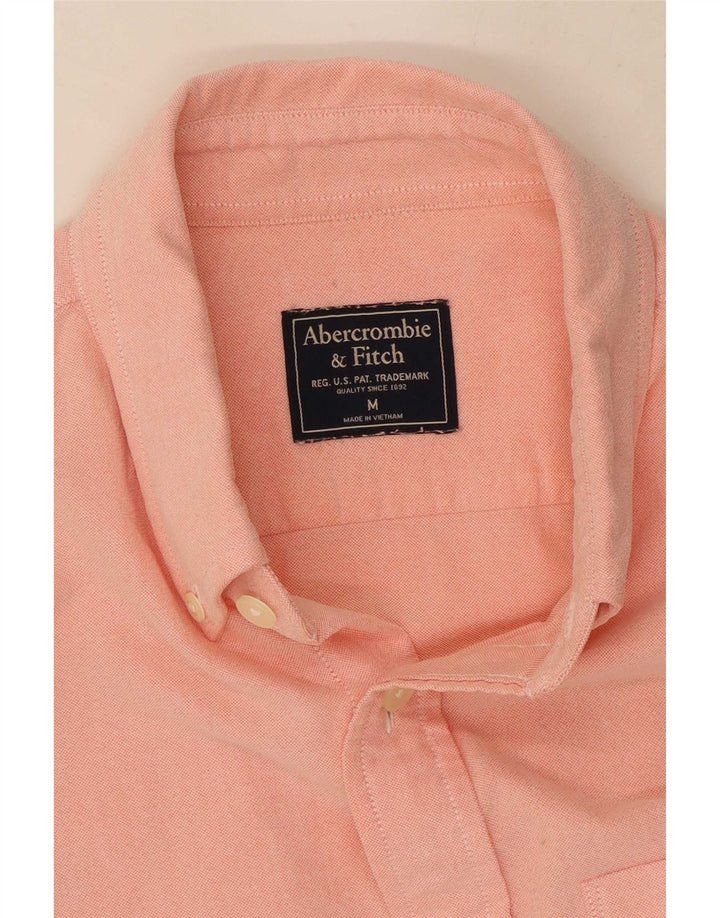 Camisa masculina Abercrombie & Fitch rosa médio