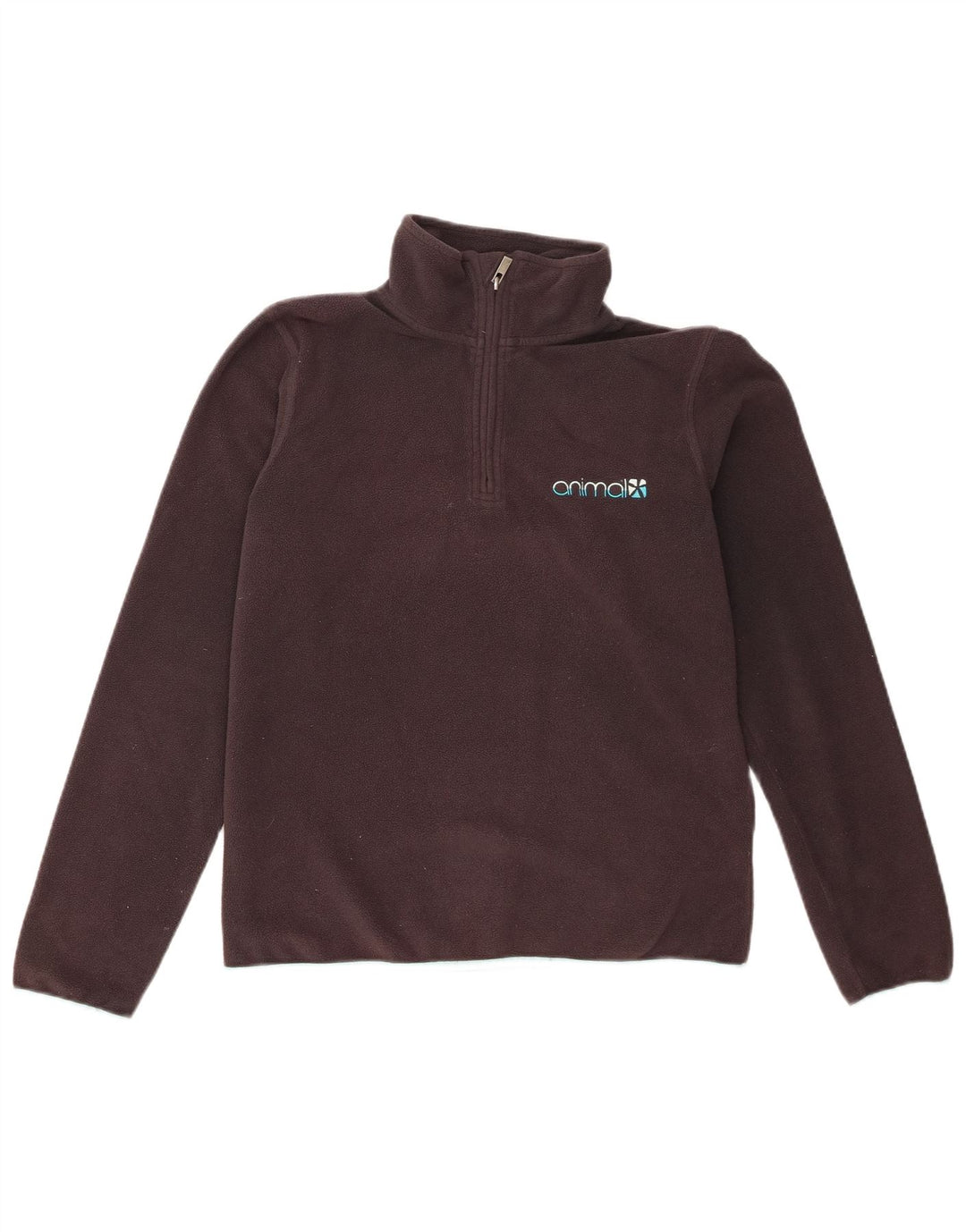 Animal Womens Zip Neck Fleece Jumper Reino Unido 12 Poliéster Cinza Médio