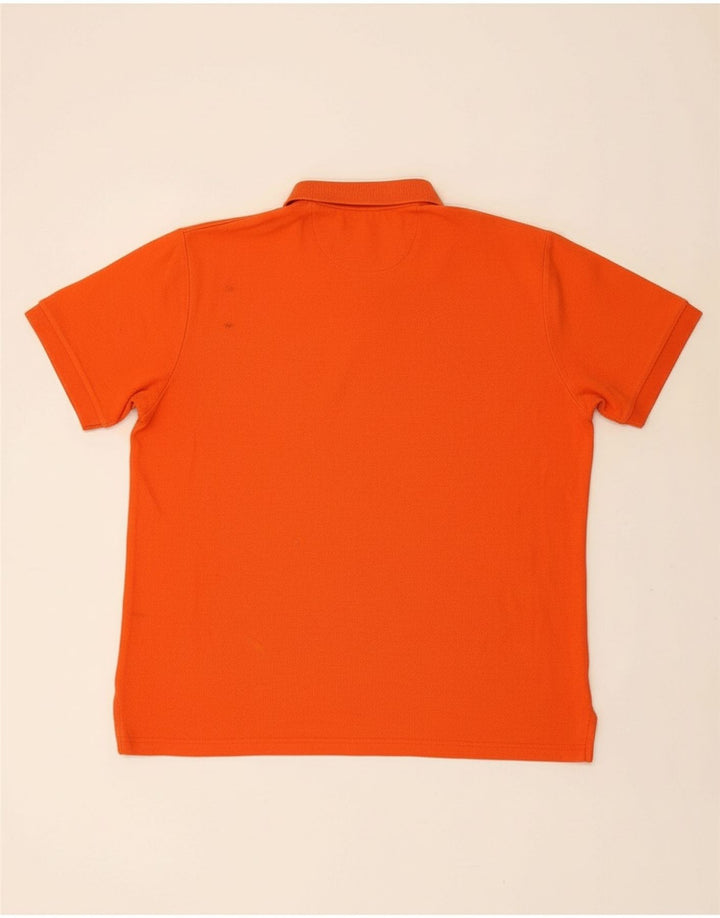 Camisa polo masculina CHAPS grande algodão laranja