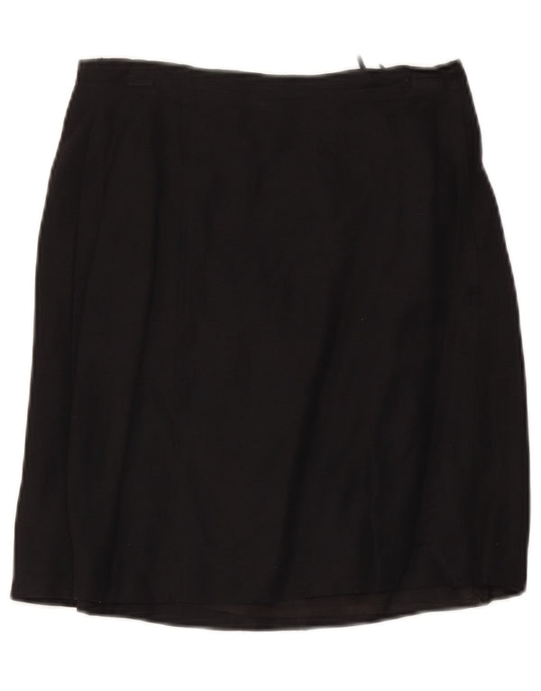 Minissaia feminina Max & Co. Reino Unido 10 pequena W28 linho preto