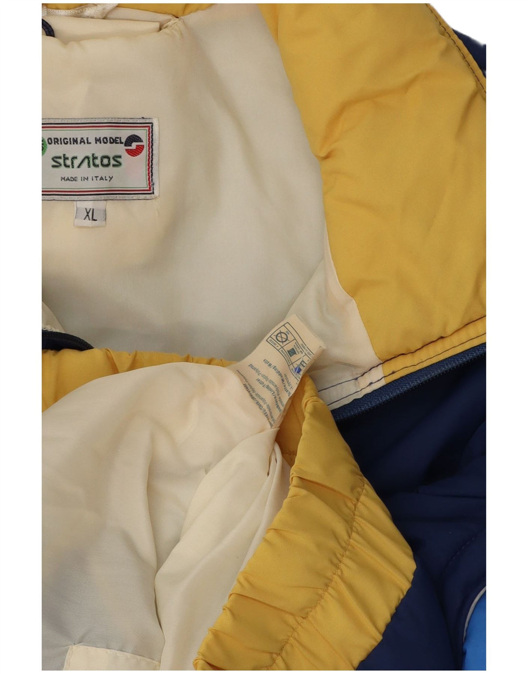 Jaqueta masculina Bomber acolchoada Stratos UK 42 XL azul marinho Colourblock poliamida
