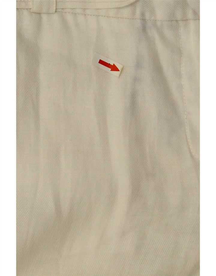 Zara Calça feminina Bootcut Chino EU 38 Pequeno W28 L32 Branco