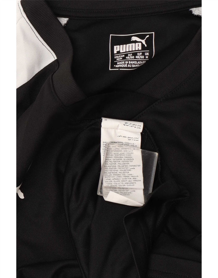 Puma Camiseta Masculina Top Médio Preto Colorblock Poliéster