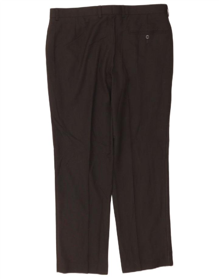 Calça masculina Marks & Spencer Slim Fit W34 L29 Poliéster Preto