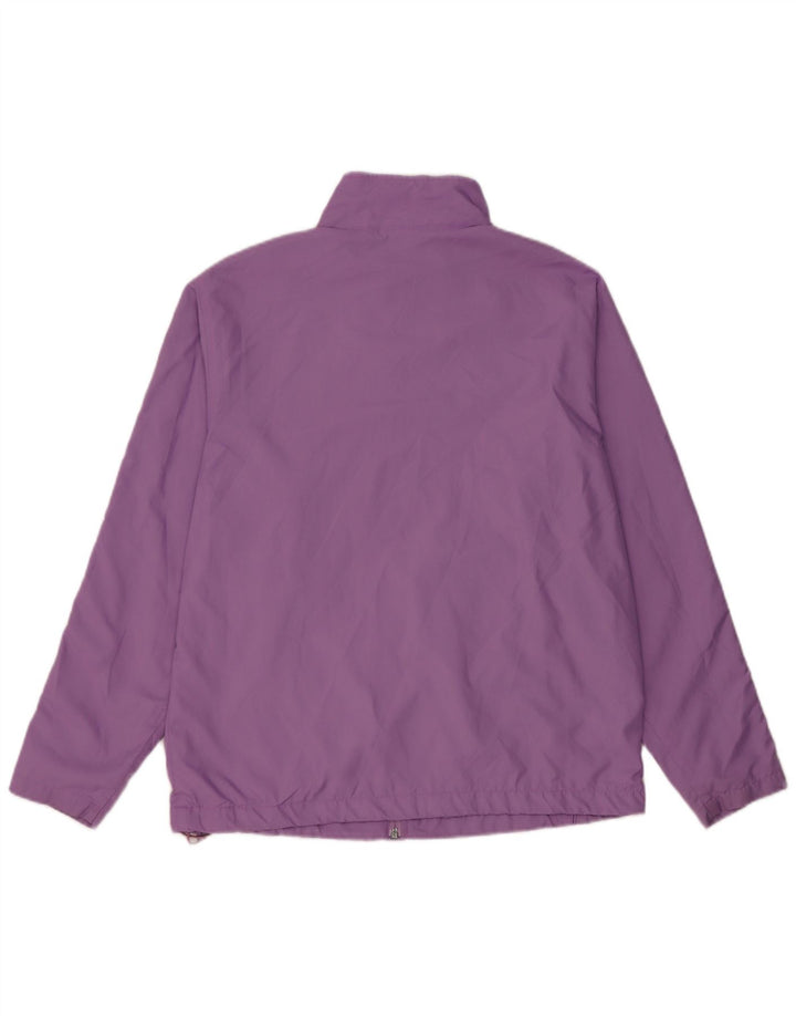Reebok Womens Tracksuit Top Jacket UK 12 Médio Roxo Poliéster