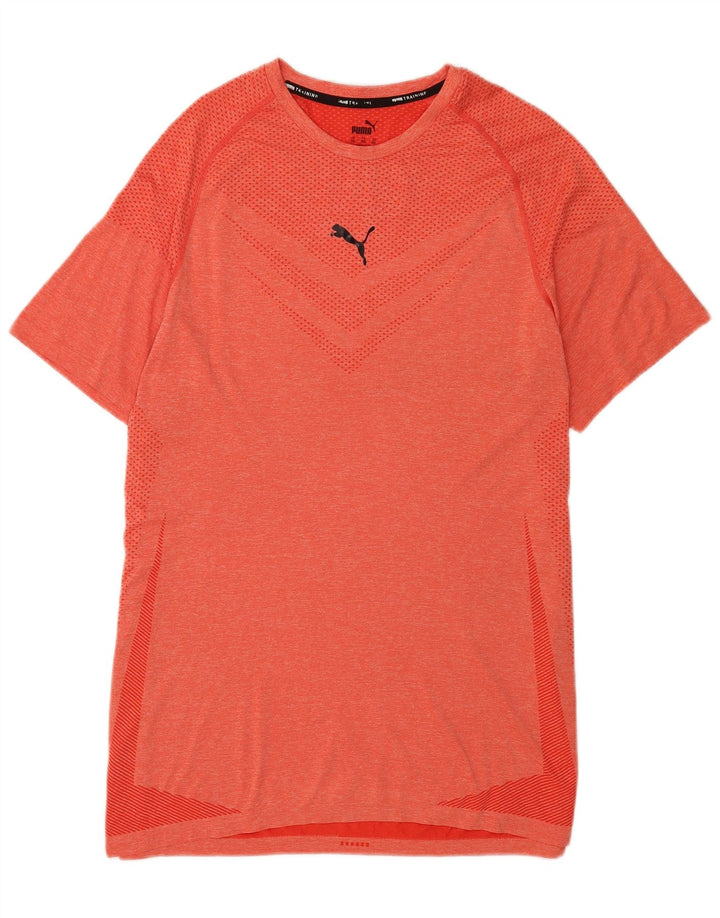 Camiseta masculina Puma Top 2XL vermelha manchada