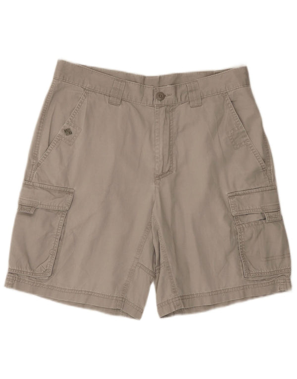 Columbia Mens Cargo Shorts W30 Médio Algodão Cinza