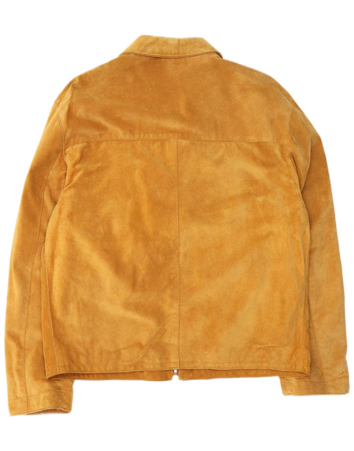Jaqueta masculina vintage de camurça IT 54 2XL couro marrom