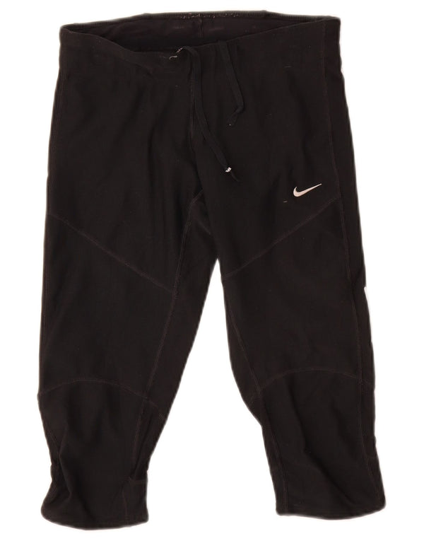 Bermuda esportiva Nike Dri Fit feminina UK 4 XS preto poliéster