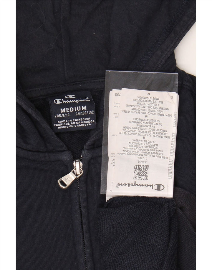 CHAMPION Suéter masculino com capuz e zíper gráfico 9-10 anos médio azul marinho