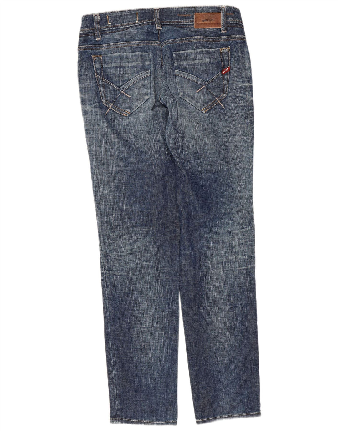 Gas Womens Slim Jeans W28 L29 Azul Algodão