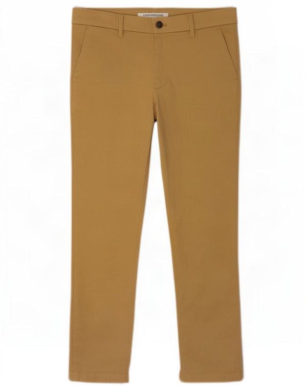 Calvin Klein Mens Slim Chino Trousers W30 L27 Beige