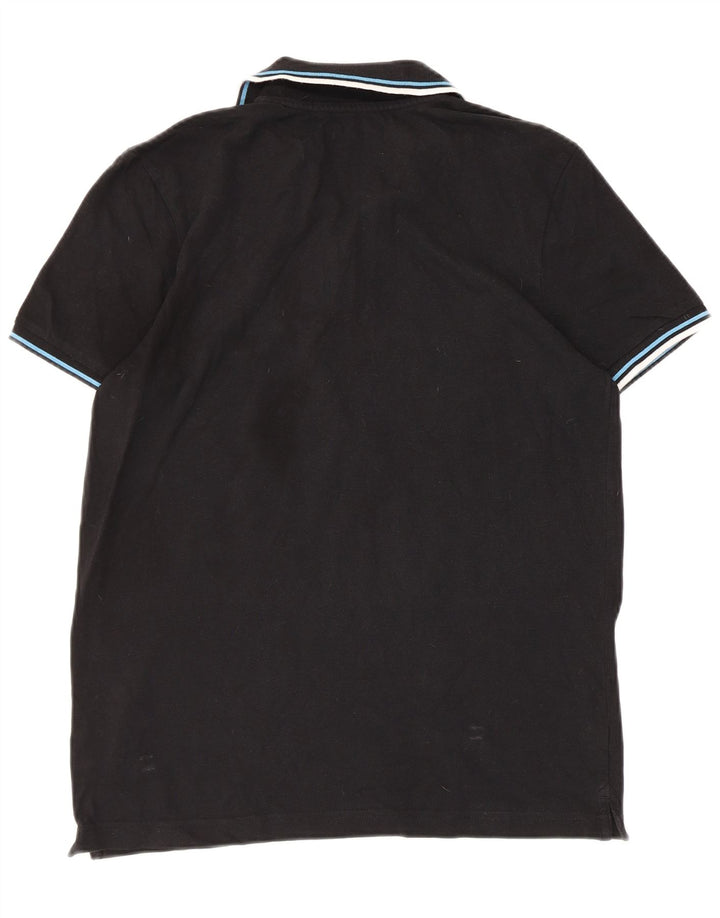 Camisa polo masculina DIADORA de algodão preto médio