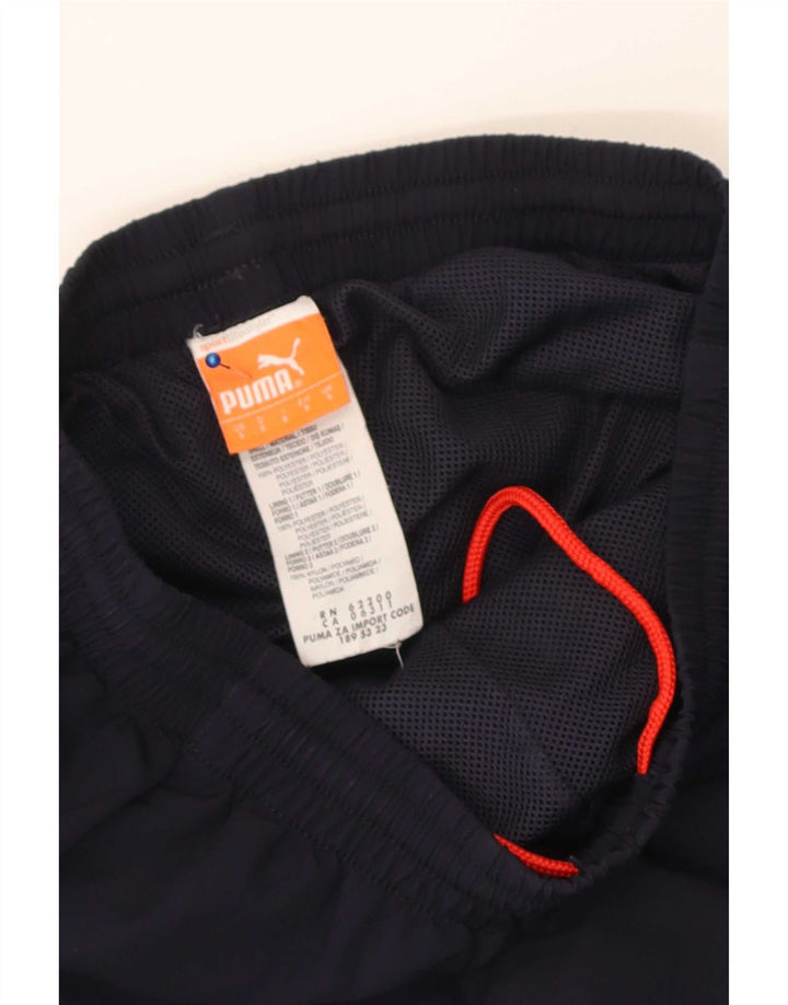 Calça de treino masculina Puma pequena azul marinho poliéster