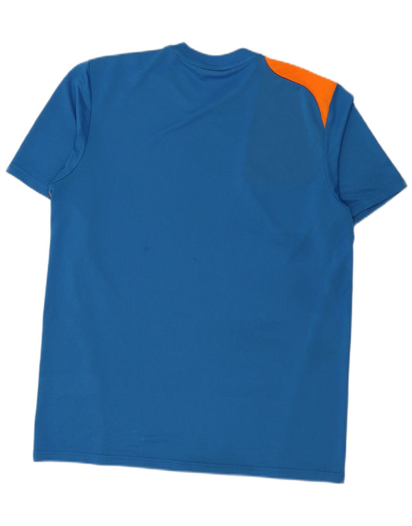 ADIDAS Mens Graphic T-Shirt Top Grande Azul Colorblock Poliéster