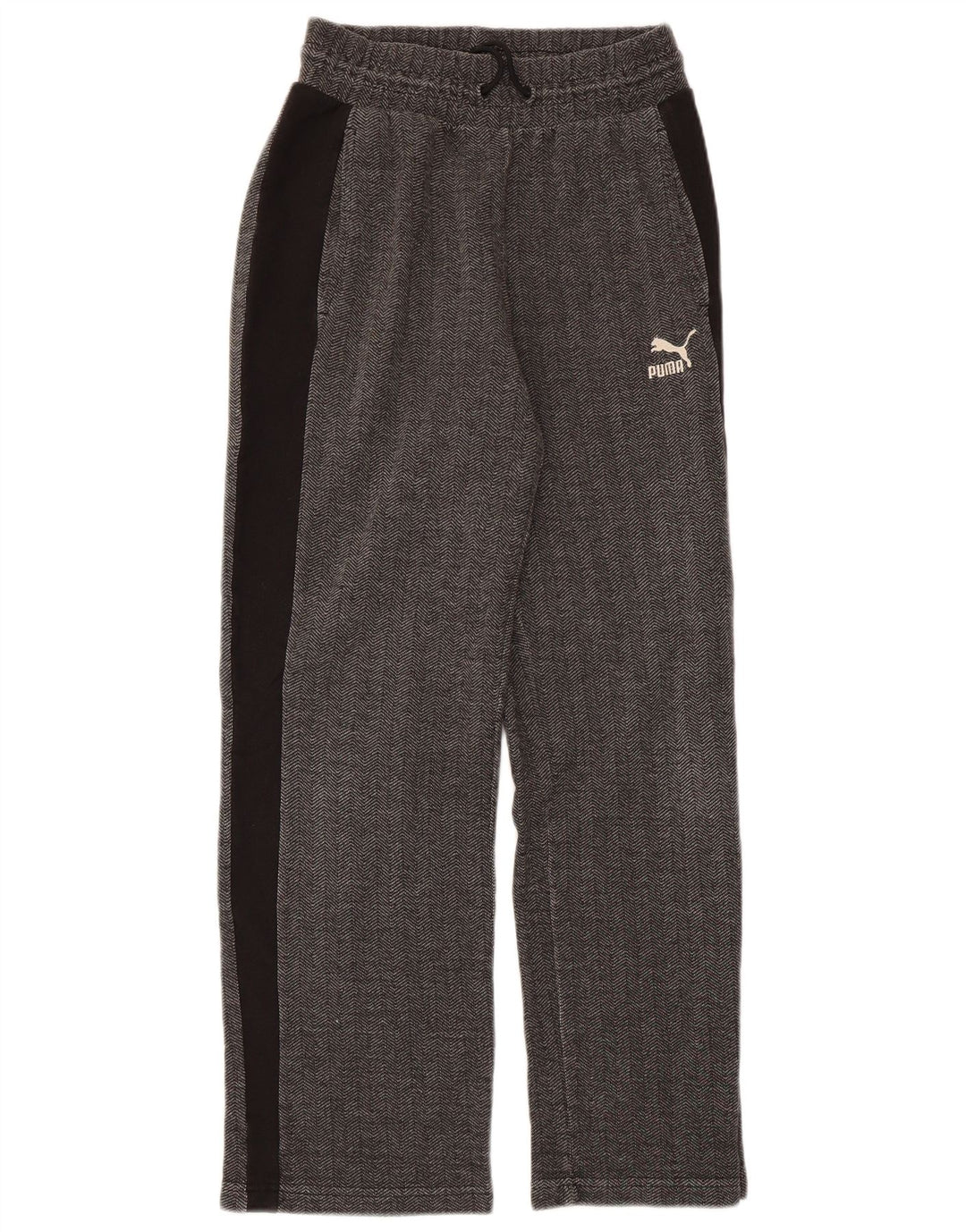 Calça de treino feminina PUMA UK 10 pequena espinha de peixe cinza