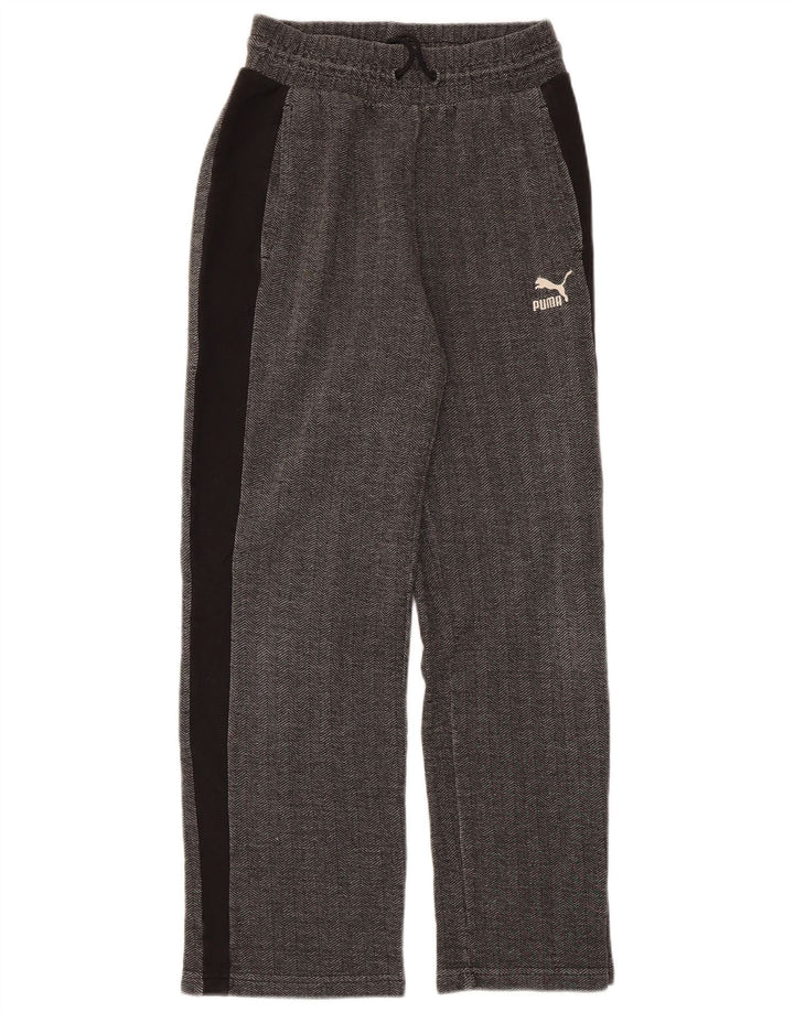 Calça de treino feminina PUMA UK 10 pequena espinha de peixe cinza