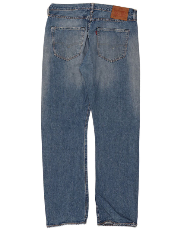 Levi's Masculino 501 Straight Jeans W34 L32 Azul Algodão