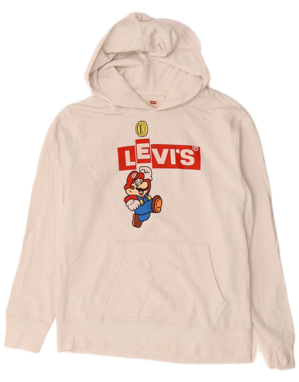 Moletom com capuz gráfico Super Mario masculino da Levi's pequeno algodão branco